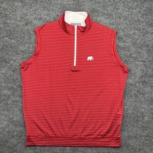 Charles Connor Vest XL 1/4 Zip Pullover Alabama Crimson Bentley Elephant